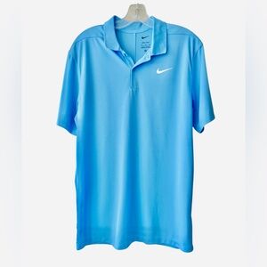 Nike Dri Fit Men’s Polo Blue Size Med Tennis Golf